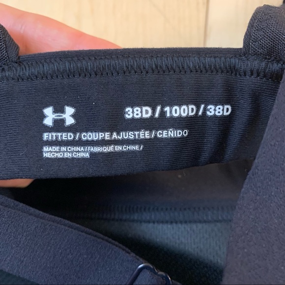 Under Armour Eclipse Zip Front Black Sport Bra 38D - Picture 16 of 16